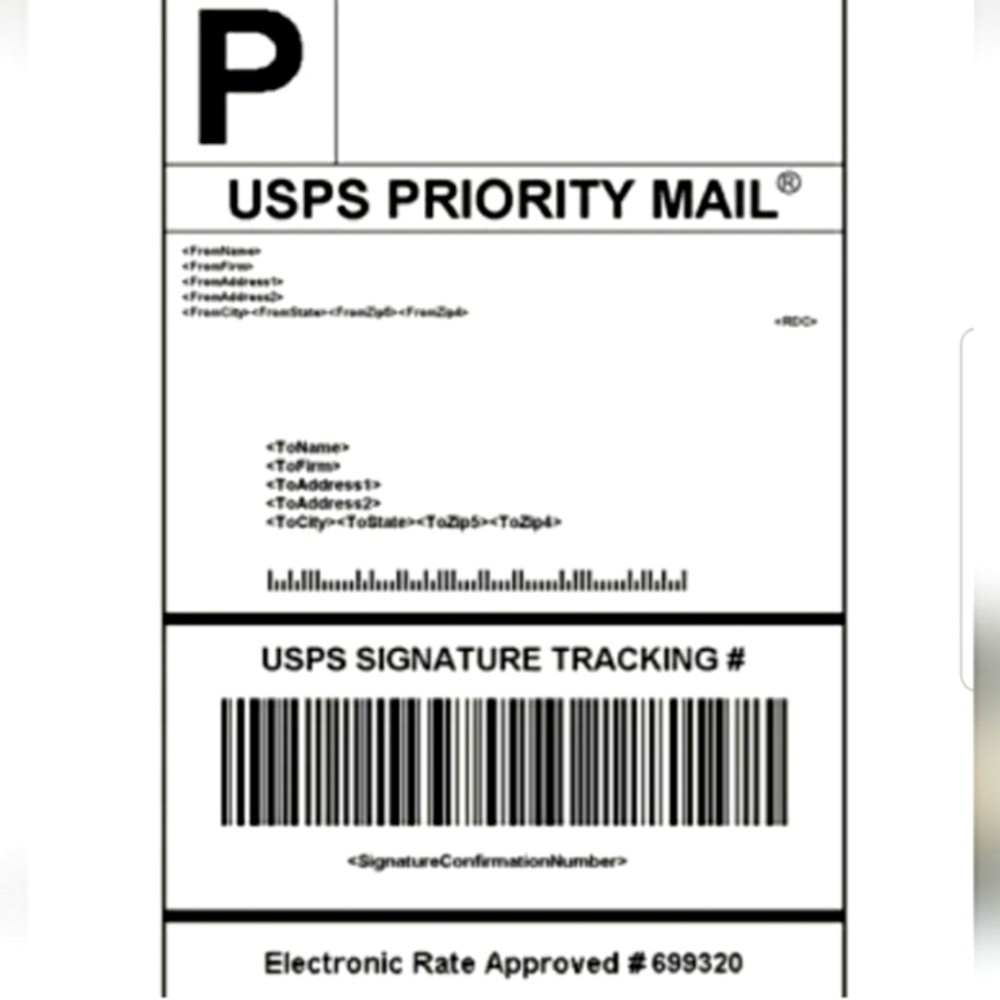 SHIPPING LABEL FOR PACKAGE OVER 5 LBS